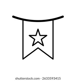 black and white icon of indonesian independence day