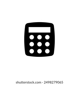 A black and white icon of an intercom device, featuring a clean and simple design with a black background and white numbers.
