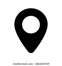 Black and white icon, label on the map. vector