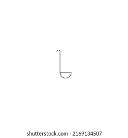 Black and white icon, ladle