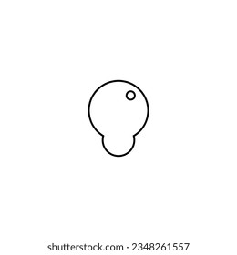 Black and white icon, light bulb