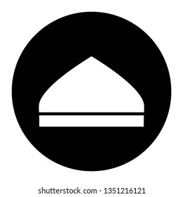 the black white icon of the mosque's dome