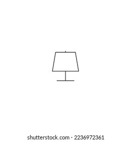 Black and white icon, night lamp