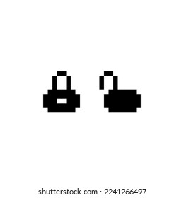 Black and white icon, padlock