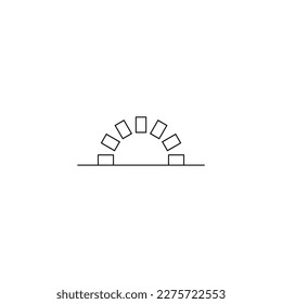 Black and white icon, pizza oven