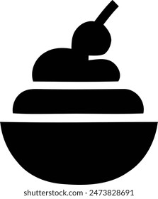 A black and white icon of a pot with a lid on top.