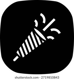 Un ícono en blanco y negro que representa un Botón con movimiento dinámico, transmitiendo actividad e interacción.