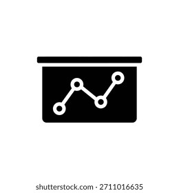 Schwarz-Weiß-Symbol, das die Strategieplanung und die Zuordnung von Geschäftszielen darstellt