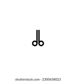 Icono blanco y negro, tijeras