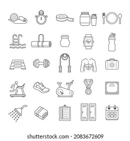 Black and White Icon Series Fitness Icons
