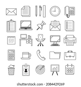 Black and White Icon Series Office Icons