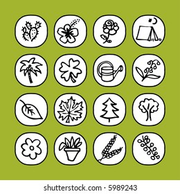 black and white icon set - nature - others of same series : http://www.shutterstock.com/lightboxes.mhtml?lightbox_id=829090