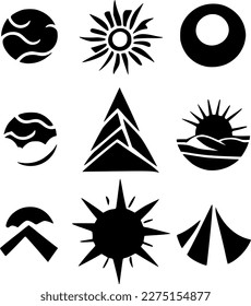 black and white of icon shape
