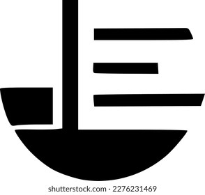 negro y blanco de forma de icono