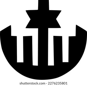 negro y blanco de forma de icono