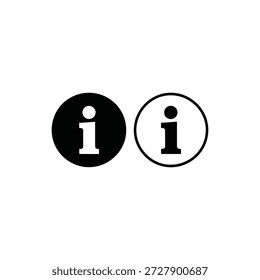 black and white icon showing two information symbols within circles