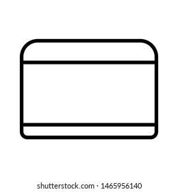 Black and white icon is a simple linear glamorous cosmetics round jar with hand cream for the feet of the face and body, for moisturizing and skin care and beauty guidance. Vector illustration