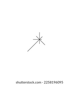 Black and white icon, sparkler