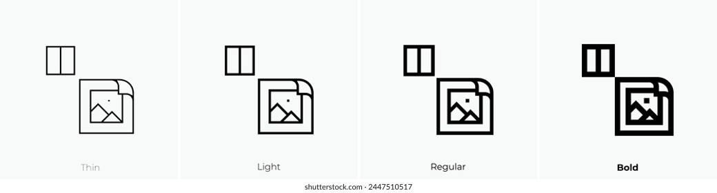 icono blanco y negro. Diseño de estilo fino, ligero, regular y audaz aislado sobre fondo blanco