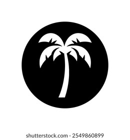 A black and white icon of a tree