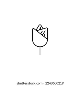 Schwarz-Weiß-Symbol, Tulpe