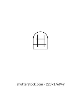 Black and white icon, window