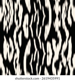 Black white ikat abstract wave, ornament endless colorful stripe blurred pattern fashion textile beautiful ethnicity ogee print abstract dynamic ethnic fabric grunge hand draw cloth rough rustic