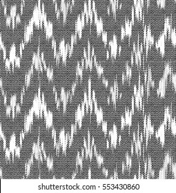black and white ikat ethnic pattern