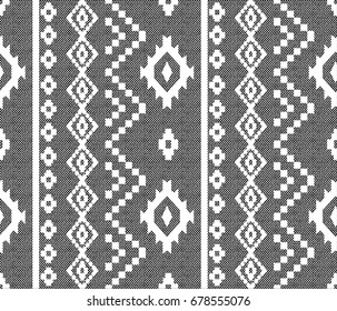 black and white ikat ethnic pattern