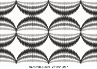 black and white Ikat seamless pattern design