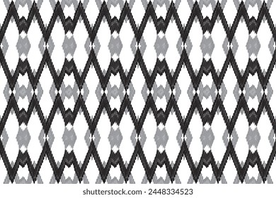 Ikat blanco y negro sin patrón