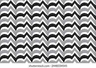 Ikat blanco y negro sin patrón