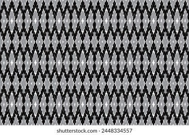 Ikat blanco y negro sin patrón