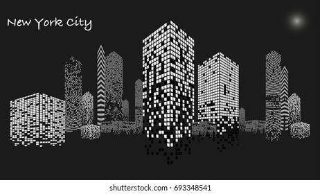 Black and white illuminated Building under construction, skyscraper, building, light, floor, dwelling, house