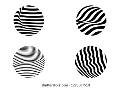 Black And White Illusive Circle Op Art