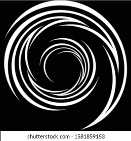 black and white illusive circle op art