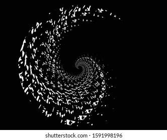 black and white illusive circle op art