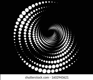 black and white illusive circle op art