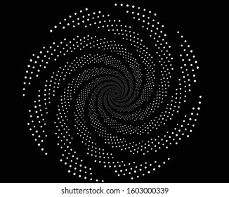  black and white illusive circle op art