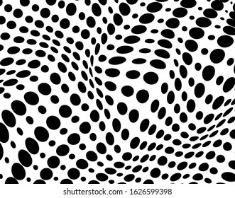  black and white illusive circle op art 