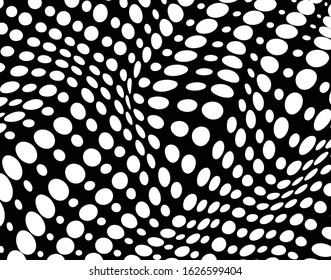  black and white illusive circle op art 