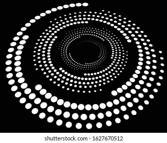 black and white illusive circle op art