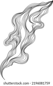 Ilustración en blanco y negro de la composición abstracta