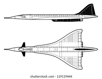black and white illustration of a aircraft.