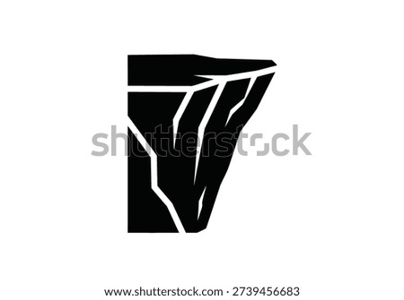 A black and white illustration of a broken object with cracks and fractures, representing destruction and chaos.