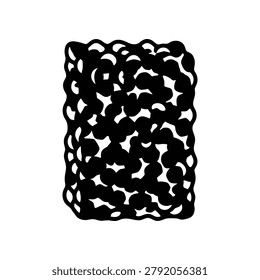 A black and white illustration of bubble wrap texture