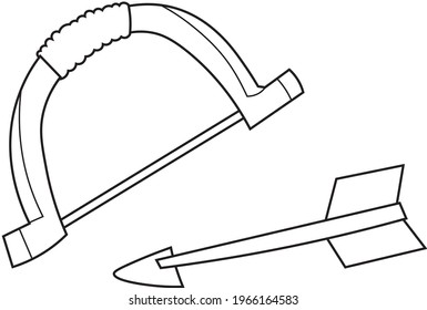 black and white illustration of cartoonish bow