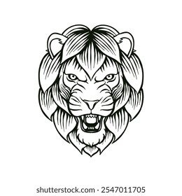 Ilustración en blanco y negro de una combinación de lúpulo y leones	