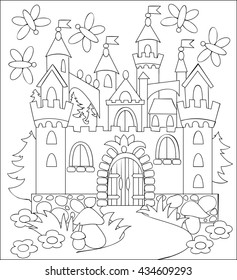 Castle Colouring Pages Images Stock Photos Vectors Shutterstock