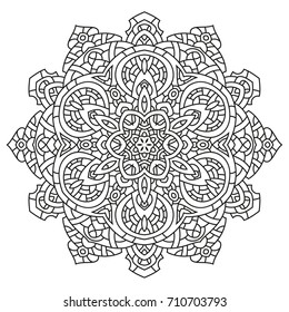 Black and white illustration. Hand drawn decoration.
